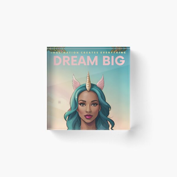 Item preview, Glam Woman Dream Big Unicorn Imagination Creates Everything designed and sold by Melan Designs.