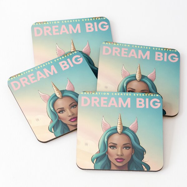Item preview, Glam Woman Dream Big Unicorn Imagination Creates Everything designed and sold by Melan Designs.