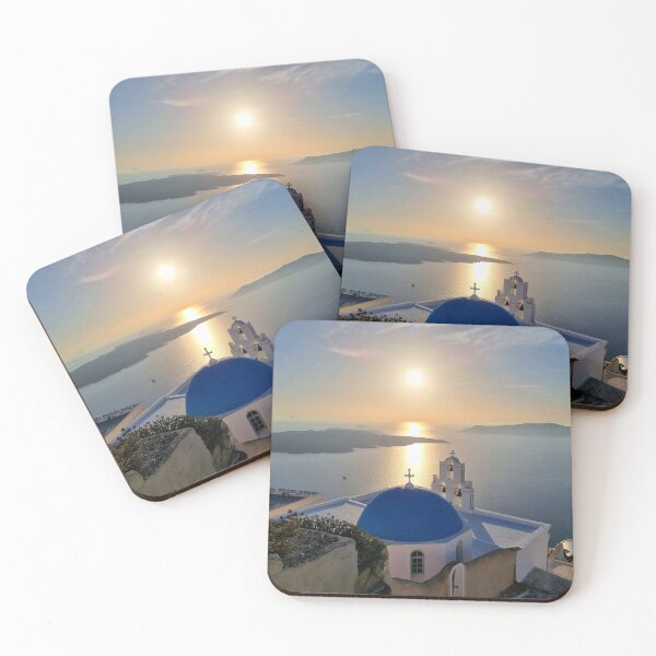 Item preview, Santorini church at sunset designed and sold by MarkGoughImages.