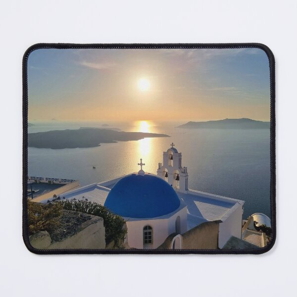Item preview, Santorini church at sunset designed and sold by MarkGoughImages.