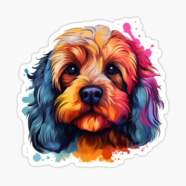 Item preview, Cavapoo Cavoodle Colorful Watercolor designed and sold by wotsthis.