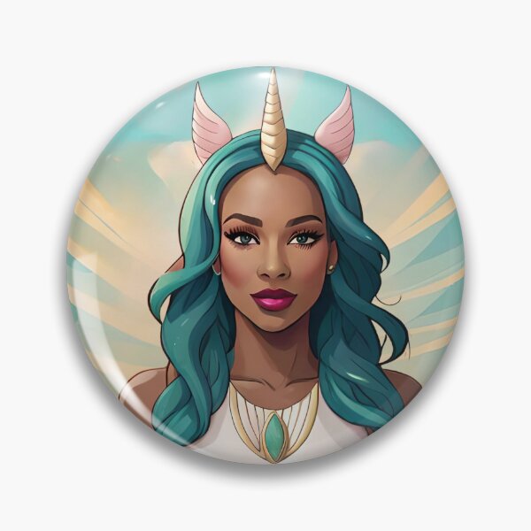 Item preview, Glam Woman Unicorn Girl Gold Radiating Sky Energy designed and sold by Melan Designs.
