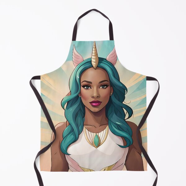 Item preview, Glam Woman Unicorn Girl Gold Radiating Sky Energy designed and sold by Melan Designs.