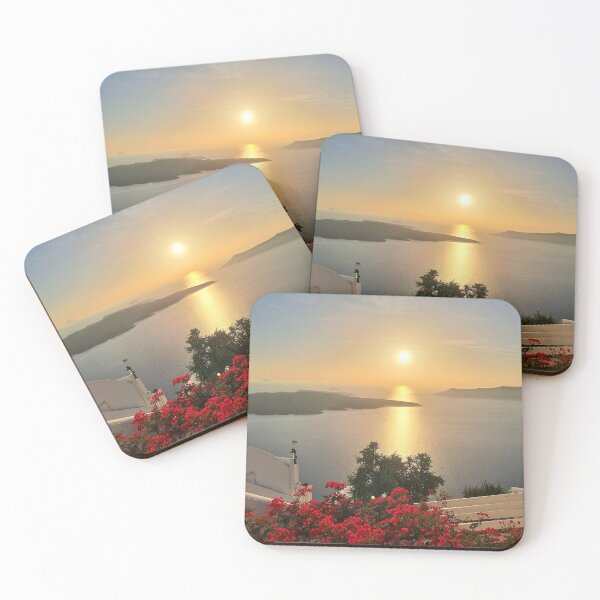 Item preview, Flowers at Sunset in Santorini  designed and sold by MarkGoughImages.