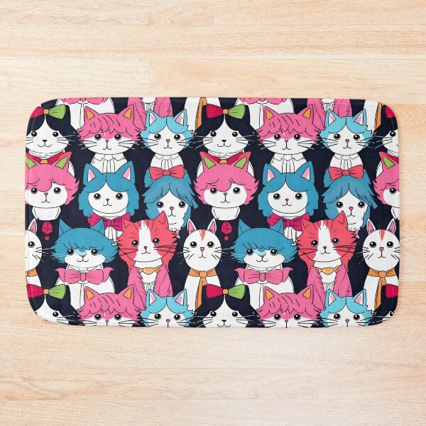 Item preview, Cartoon Feminist Cats pattern designed and sold by Sp3ctrumOfColor.