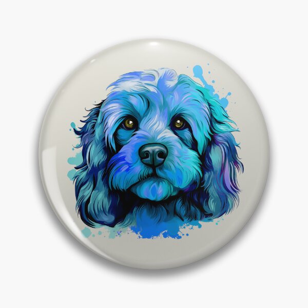 Item preview, Cavapoo Cavoodle Blue Tones Watercolor designed and sold by wotsthis.