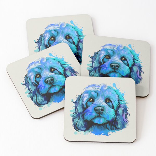 Item preview, Cavapoo Cavoodle Blue Tones Watercolor designed and sold by wotsthis.