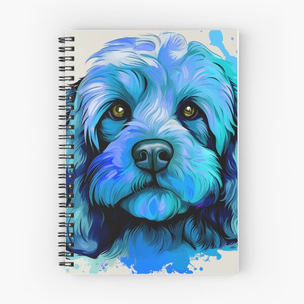 Item preview, Cavapoo Cavoodle Blue Tones Watercolor designed and sold by wotsthis.