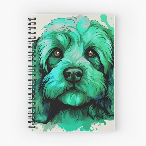Item preview, Cavapoo Cavoodle Green Tones Watercolor designed and sold by wotsthis.