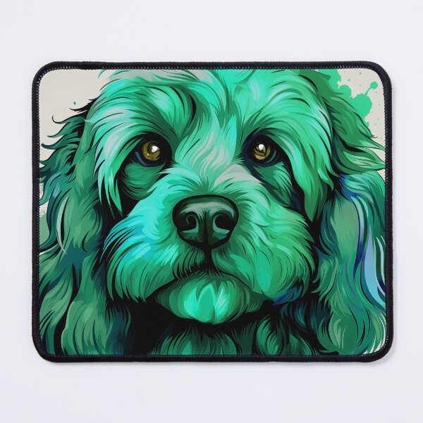 Item preview, Cavapoo Cavoodle Green Tones Watercolor designed and sold by wotsthis.