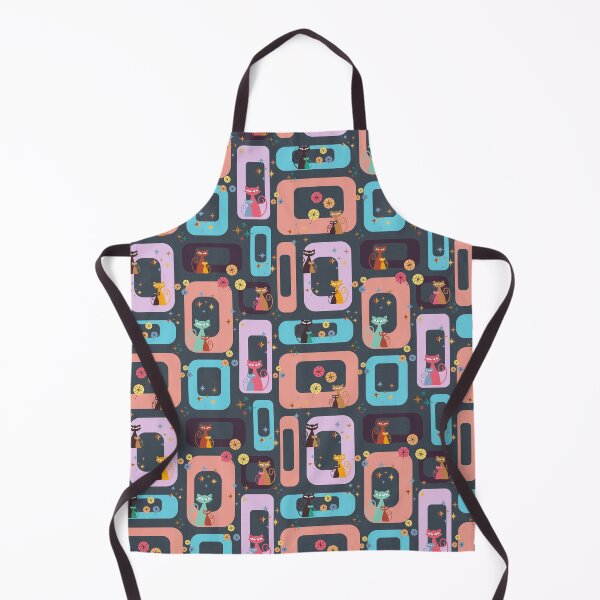 Item preview, Mid-century cats pattern 1 designed and sold by Nupitz.