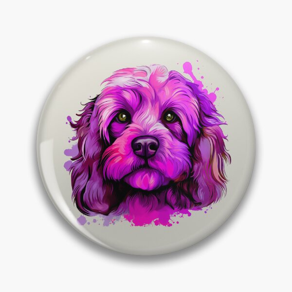 Item preview, Cavapoo Cavoodle Purple Pink Tones Watercolor designed and sold by wotsthis.