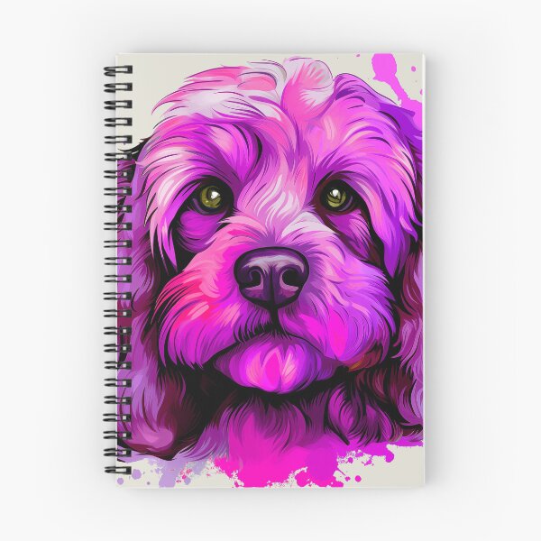Item preview, Cavapoo Cavoodle Purple Pink Tones Watercolor designed and sold by wotsthis.