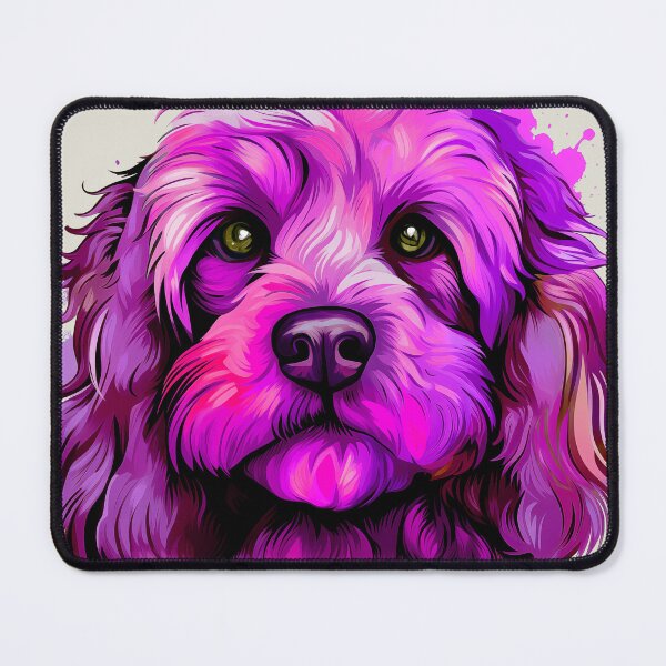 Item preview, Cavapoo Cavoodle Purple Pink Tones Watercolor designed and sold by wotsthis.