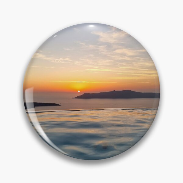 Item preview, Sunset from the pool in Santorini  designed and sold by MarkGoughImages.