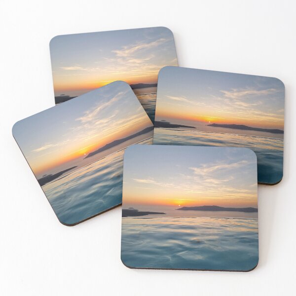 Item preview, Sunset from the pool in Santorini  designed and sold by MarkGoughImages.