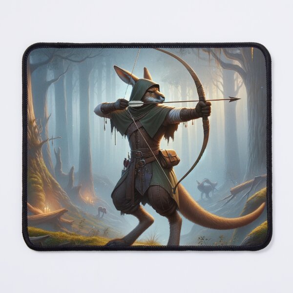Item preview, Kangaroo Hunter Shooting a Bow and Arrow designed and sold by Zestpond.