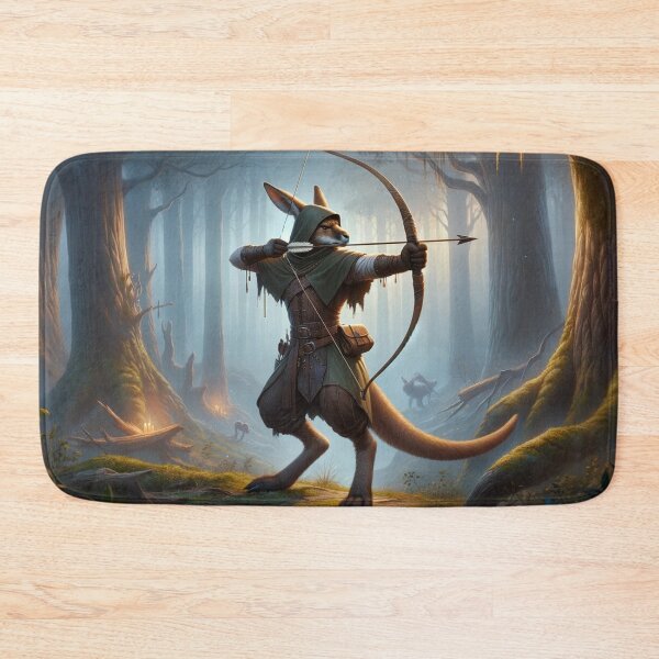 Item preview, Kangaroo Hunter Shooting a Bow and Arrow designed and sold by Zestpond.