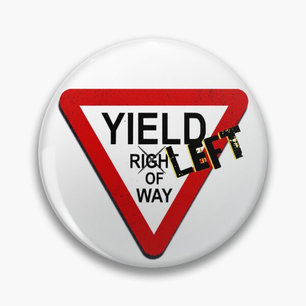 Artikelvorschau, YIELD LEFT OF WAY Retro-Design entworfen und verkauft von lefthandedelite.
