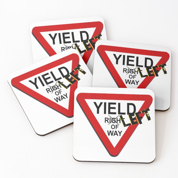 Artikelvorschau, YIELD LEFT OF WAY Retro-Design entworfen und verkauft von lefthandedelite.