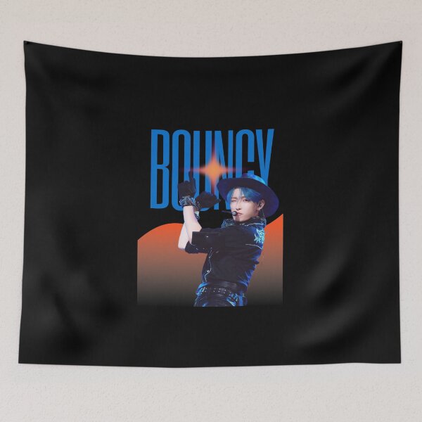Item preview, ATEEZ Kpop Hongjoong Bouncy Poster Design designed and sold by lauwithluv.