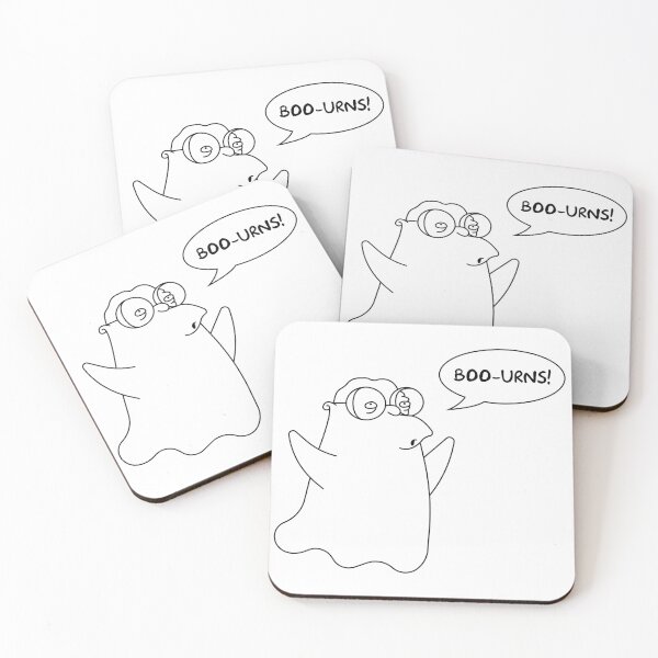 Item preview, BOO-URNS! Hans Moleman ghost (White) designed and sold by cubiclecoma.