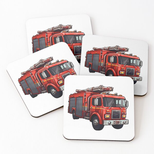 Item preview, Ready for Action - Vibrant Fire Truck Illustration designed and sold by NovaGenArt.