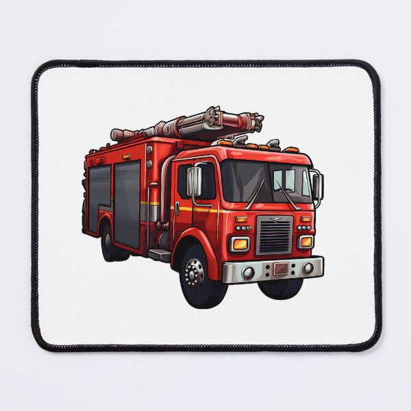 Item preview, Ready for Action - Vibrant Fire Truck Illustration designed and sold by NovaGenArt.