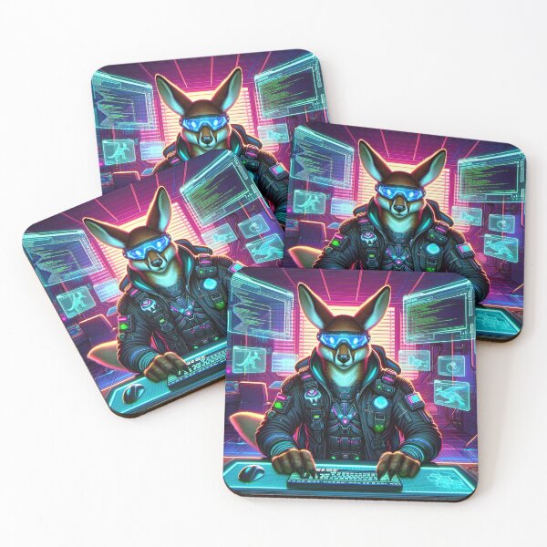Item preview, Cyberpunk Kangaroo Computer Hacker designed and sold by Zestpond.