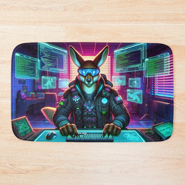 Item preview, Cyberpunk Kangaroo Computer Hacker designed and sold by Zestpond.