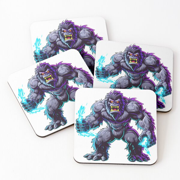 Item preview, Neon Fury Sasquatch - Cybernetic Bigfoot Power Art designed and sold by NovaGenArt.