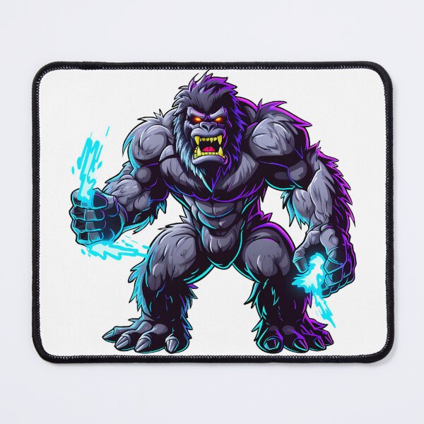 Item preview, Neon Fury Sasquatch - Cybernetic Bigfoot Power Art designed and sold by NovaGenArt.