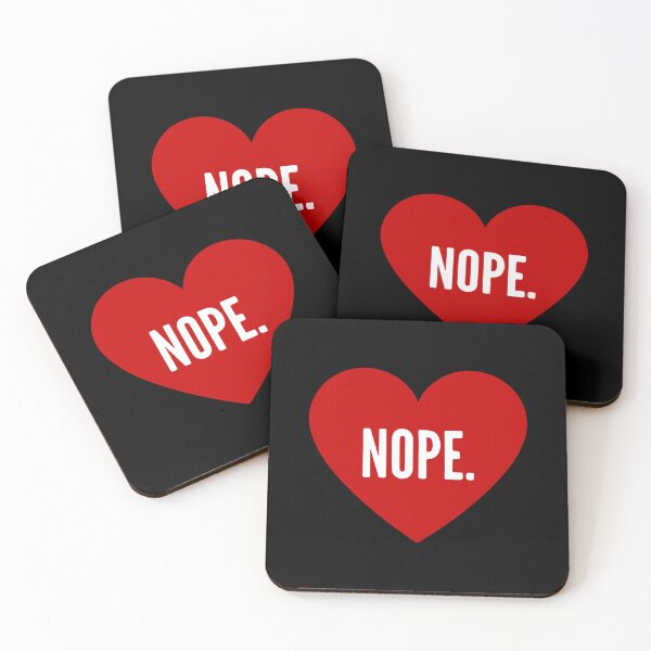 Item preview, Anti Valentine's Day Sassy Nope Heart  designed and sold by sweetbelle.
