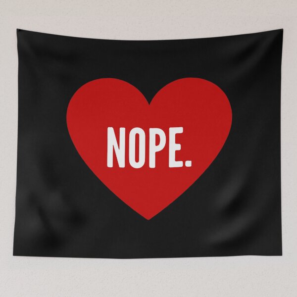 Item preview, Anti Valentine's Day Sassy Nope Heart  designed and sold by sweetbelle.