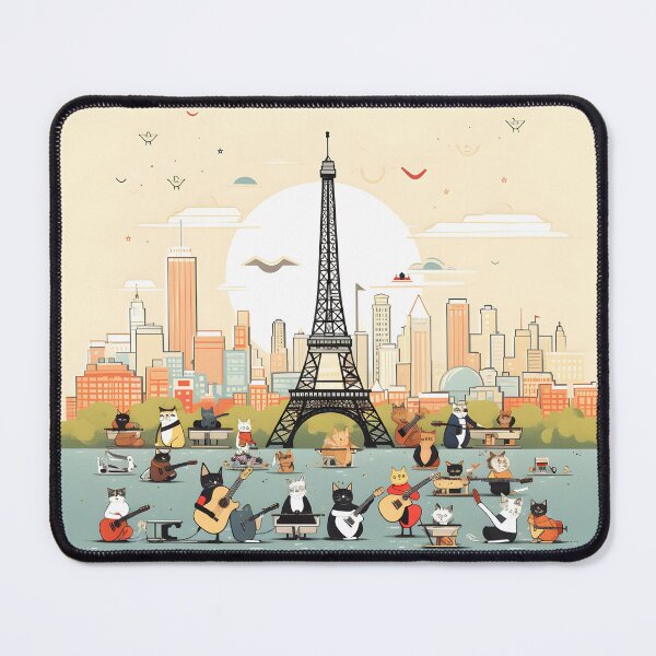 Item preview, Singer Cats Show Crowd in Front of Eiffel Tower designed and sold by omerfdln34.