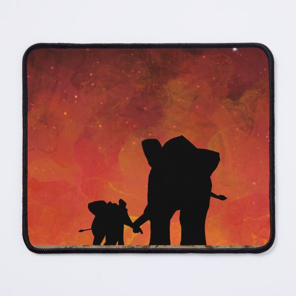 Item preview, Cute Elephants , baby elephant , starlit night with crescent moon designed and sold by wrightsonarts.
