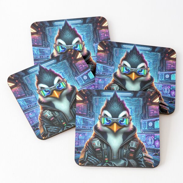 Item preview, Cyberpunk Penguin Computer Hacker designed and sold by Zestpond.