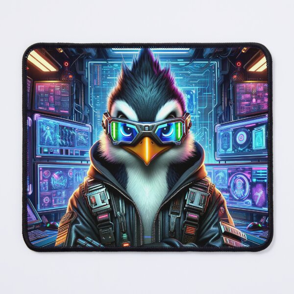 Item preview, Cyberpunk Penguin Computer Hacker designed and sold by Zestpond.