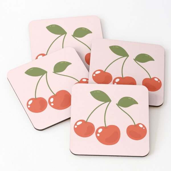 Item preview, Three aesthetic and cute red cherries designed and sold by StudioPandC.