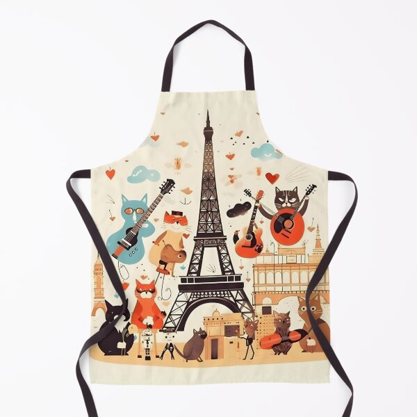 Item preview, Cats Art Competition in Front of the Eiffel Tower designed and sold by omerfdln34.