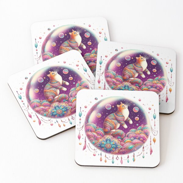 Item preview, Boho Cat Bubble Zentangle designed and sold by AssortedWonders.
