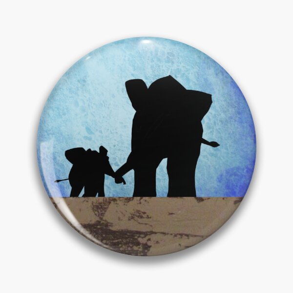 Item preview, Cute Elephants , baby elephant , starlit night with crescent moon designed and sold by wrightsonarts.