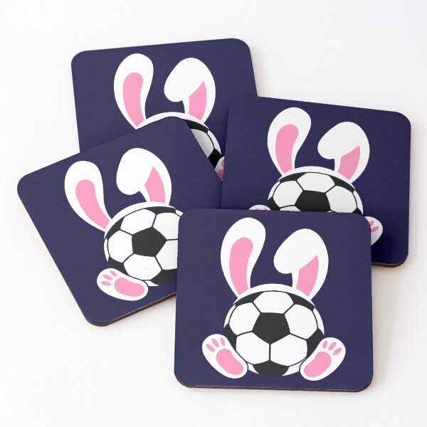 Item preview, Soccer Easter bunny with rabbit ears bunny feet designed and sold by hobbybox.
