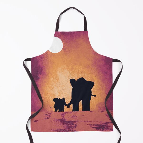Item preview, Cute Elephants , baby elephant , starlit night with crescent moon designed and sold by wrightsonarts.