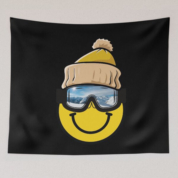 Item preview, Skiing Smiley Face designed and sold by SimpleSteve.