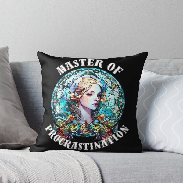 Item preview, Master Of Procrastination. pisces symbol designed and sold by ZodiacWonders.