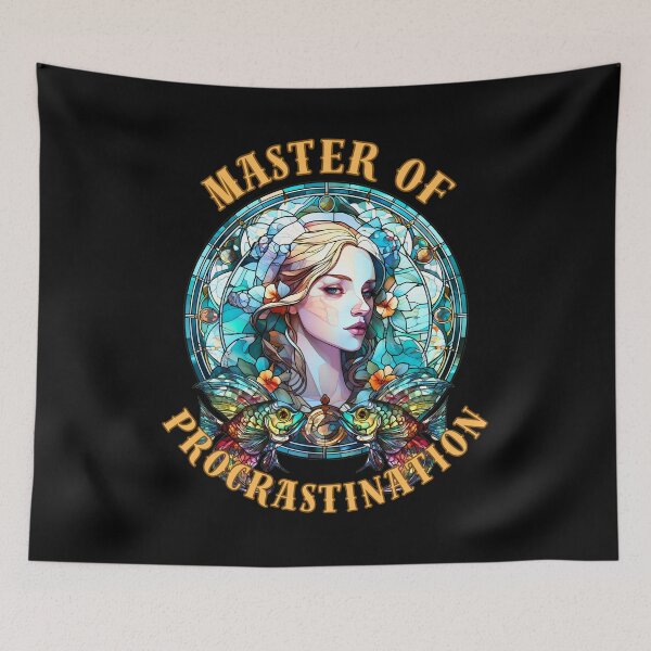 Item preview, Master Of Procrastination. pisces fish designed and sold by ZodiacWonders.