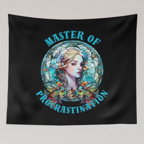 Item preview, Master Of Procrastination. pisces quote designed and sold by ZodiacWonders.