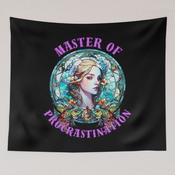 Item preview, Master Of Procrastination. pisces personality designed and sold by ZodiacWonders.