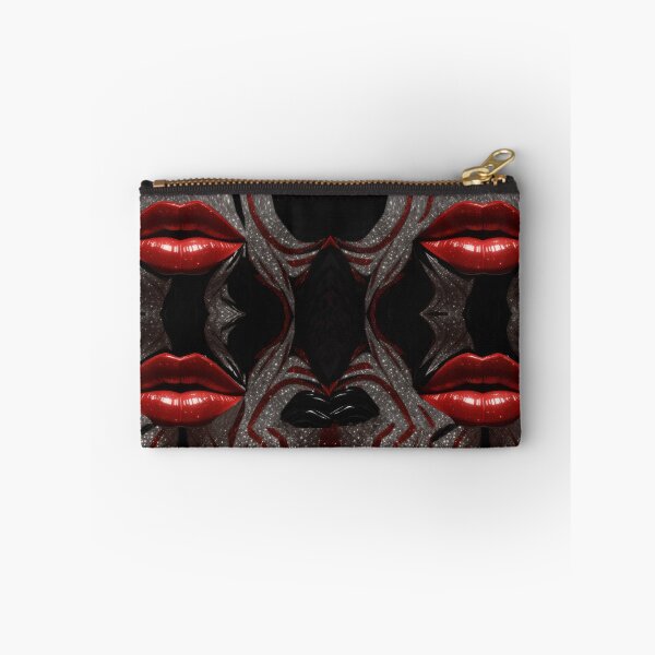 Item preview, woman's red lips intertwined with jewelry woman Lipstick fashion in black background designed and sold by Carlos Gudino.